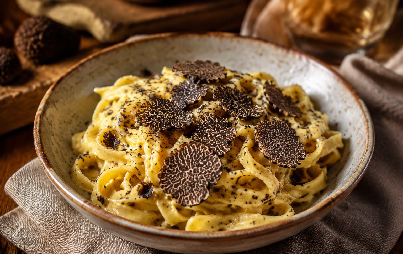 La pasta fresca al tartufo nero